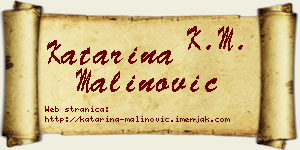 Katarina Malinović vizit kartica